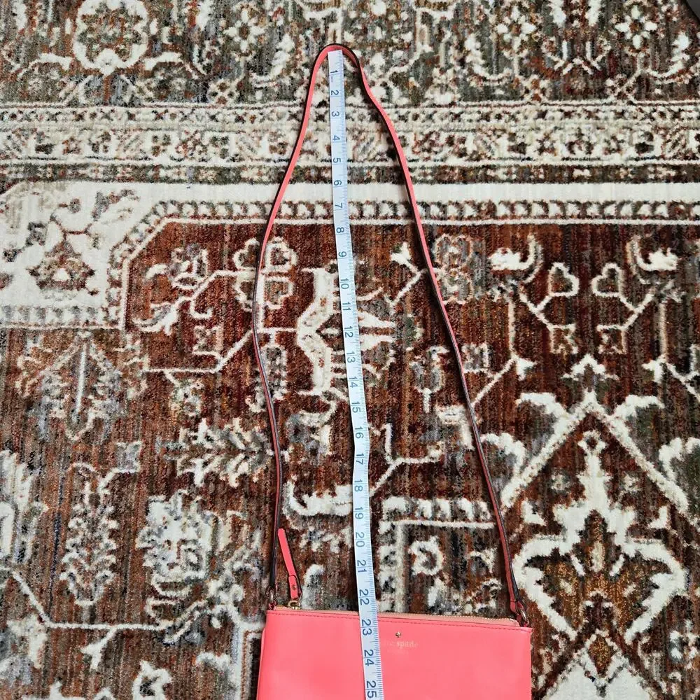 Kate Spade New York Mikas Pond Janelle Crossbody Bag Coral Gold Travel Small